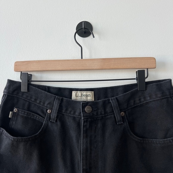 Vintage L.L. Bean Black Denim Jeans - 32x34 - Picture 2 of 3